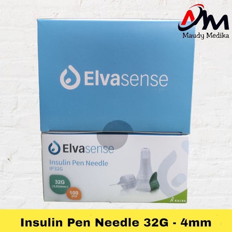 1 Box Isi 100 Insulin Pen Needle Elvasense  Jarum Insulin Elvasense 4MM