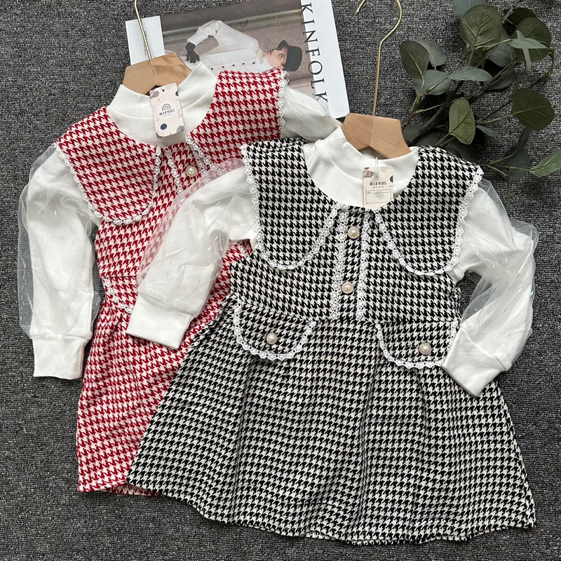 Ankya Set 2in1 dress tweed anak