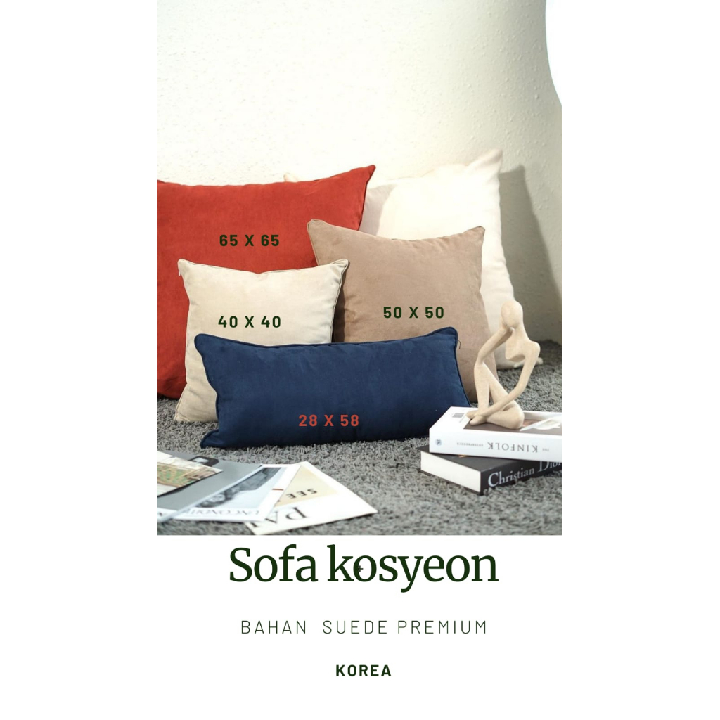 Sarung  Bantal Saja Sofa Suede