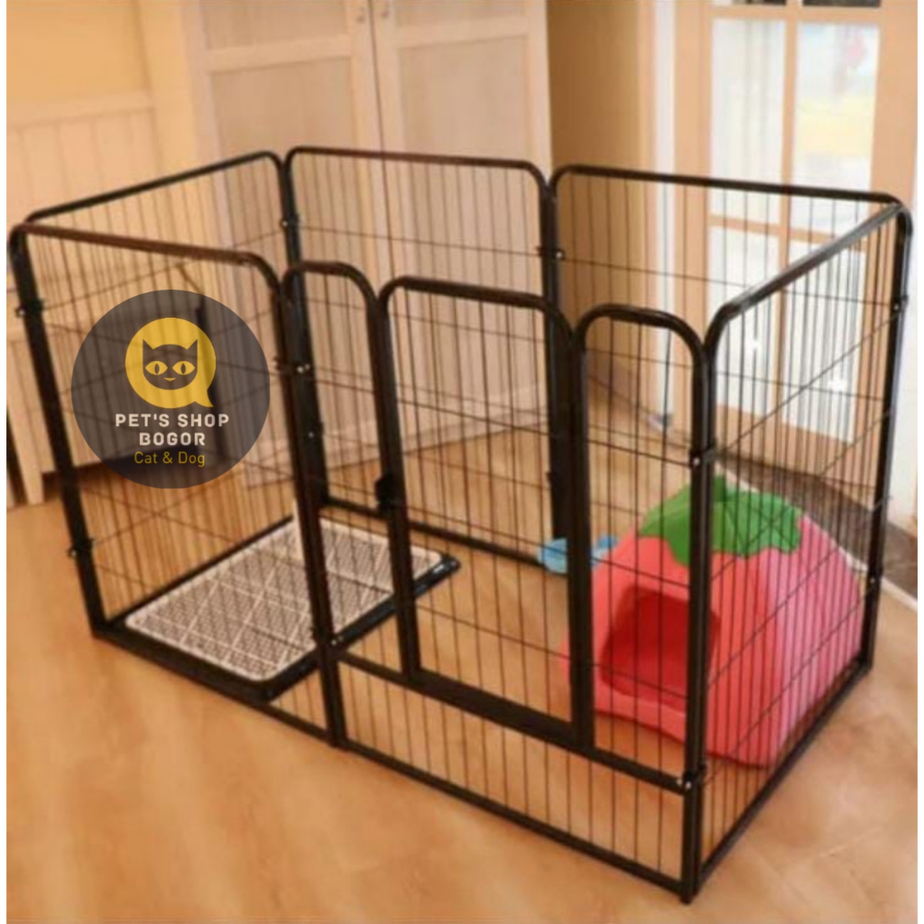 Pagar  Anjing Kucing Tebal Kokoh Besi Holow high Quality ukuran 160x100x80cm / kandang kucing / kand