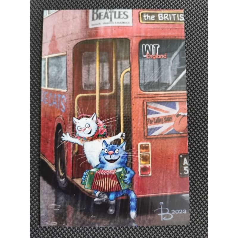 

kartu pos kucing bluecat/bluecat postcard