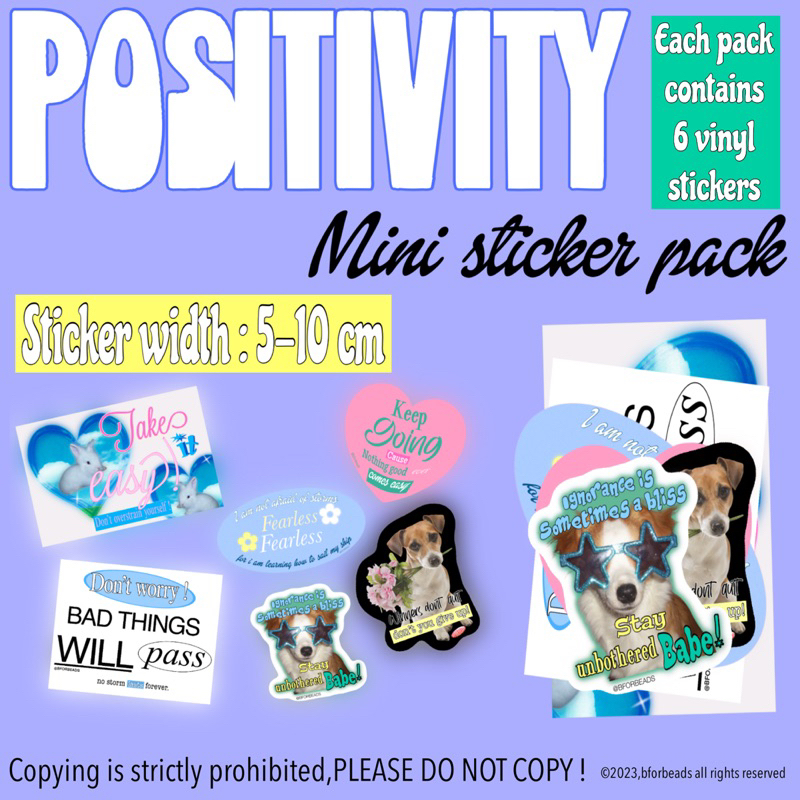 

positivity mini sticker pack