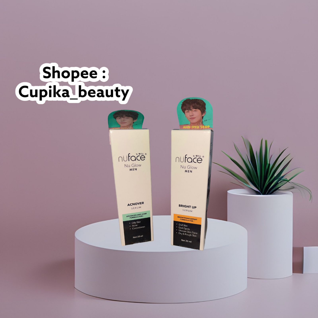 [ua] [ serum cowok ampuh ] Nuface Nu Glow Men Bright Up Serum 20ml / nu face men serum acne