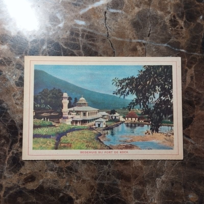 

Kartu Pos Kuno Mint Gambar Masjid di Benteng Fort De Kock