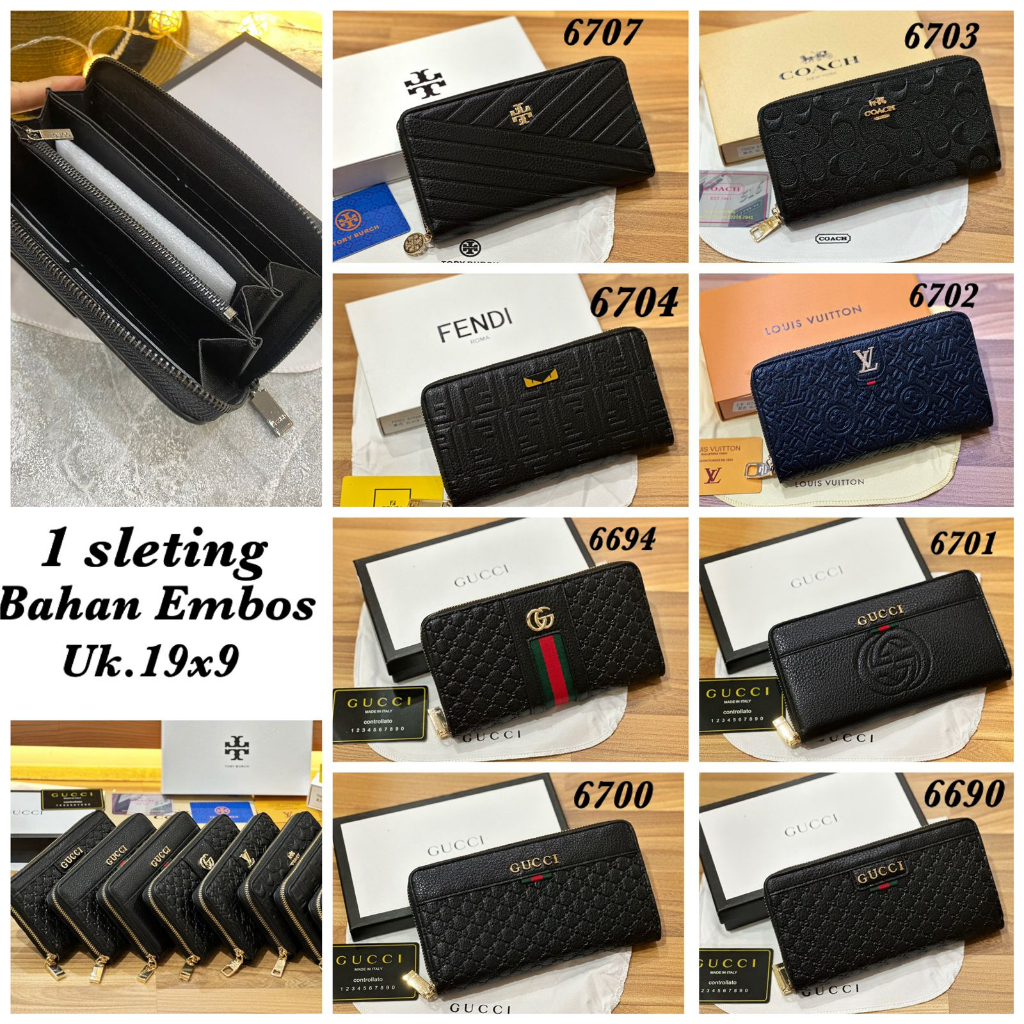 DOMPET WANITA FASHION IMPORT PREMIUM / DOMPET PANJANG KEKINIAN FREE BOX / DOMPET KARTU PANJANG IMPOR