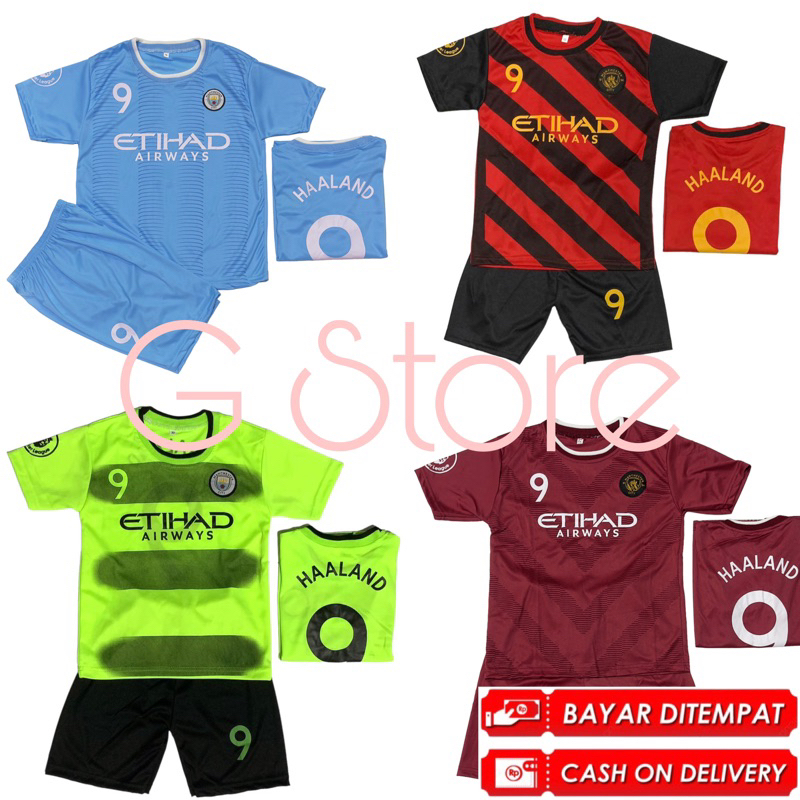 BISA COD / JERSEY BOLA MAN.CITY / SETELAN BAJU BOLA MAN.CITY ANAK TERMURAH / TERBARU 2022-2023