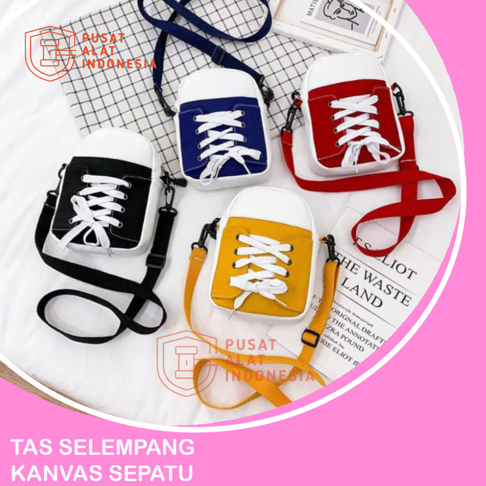 TAS SELEMPANG WANITA KANVAS SEPATU TRENDY SR252