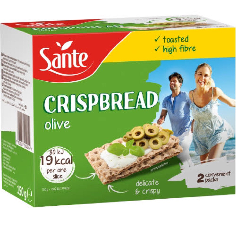 

Sante Olive Crisp Bread 150 gr - Roti kering zaitun