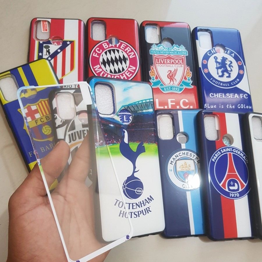 HARD CASE KARAKTER COWOK / KARAKTER BOLA + TEMPERED GLASS VIVO Y91 Y95 Y19