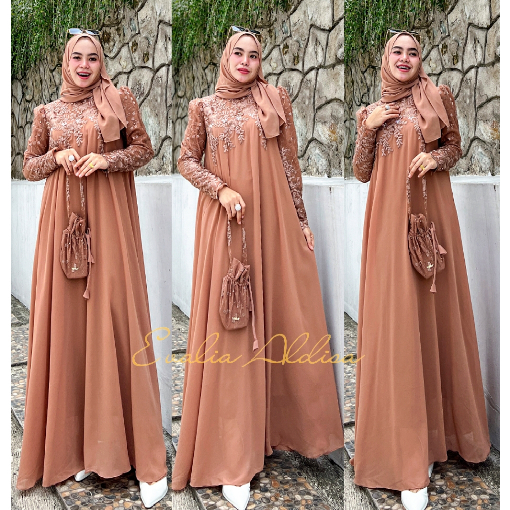 Gamis EVALIA MOCCA Original by ALDISA