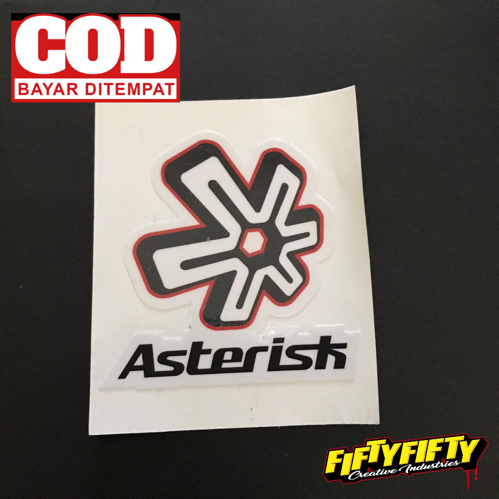 img Stiker Print Cut ASTERISK Stiker Printing Laminasi Glossy Stiker Motor Mobil Helm Sudah Membentuk Pola Desain