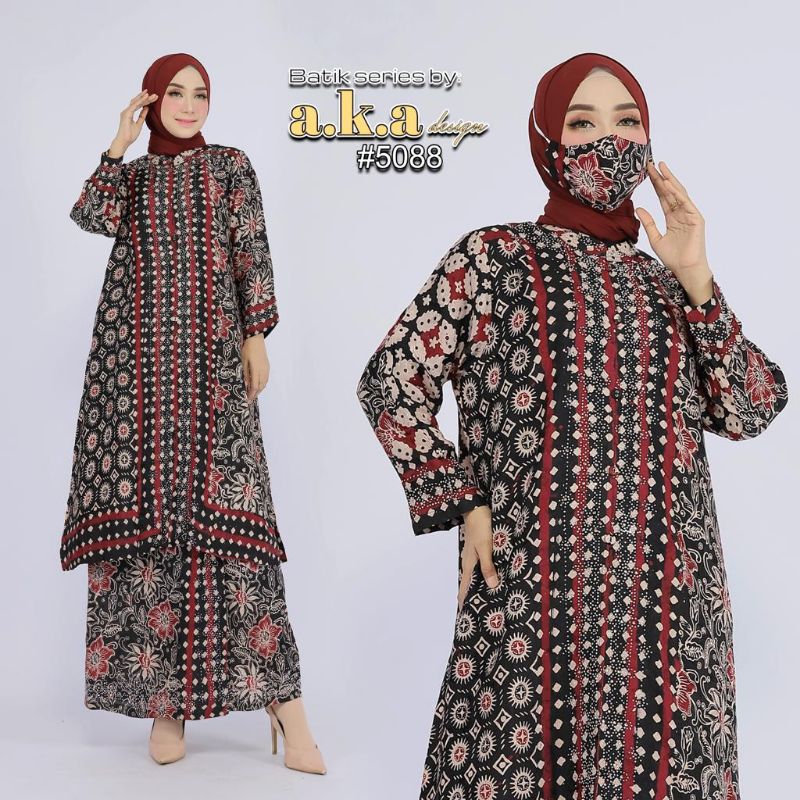 [5088] SETELAN ROK BATIK BABY PREMIUM/SEMI SUTRA | HIASAN FULL PAYET ATASAN SAMA ROK // KODE AKA