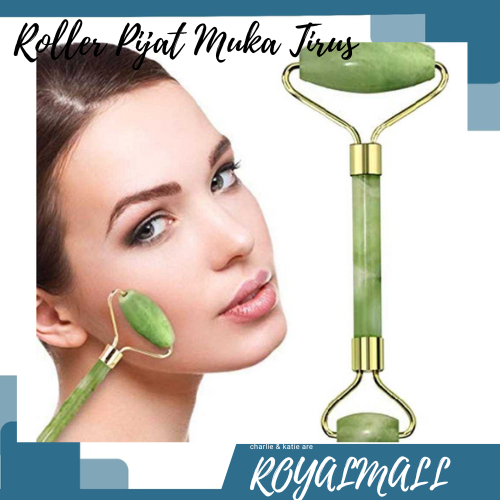Jade Roller Pijat Muka Tirus Facial Face Massage / Alat Sabuk Korset V Shape Slimming Face Lift Pemi