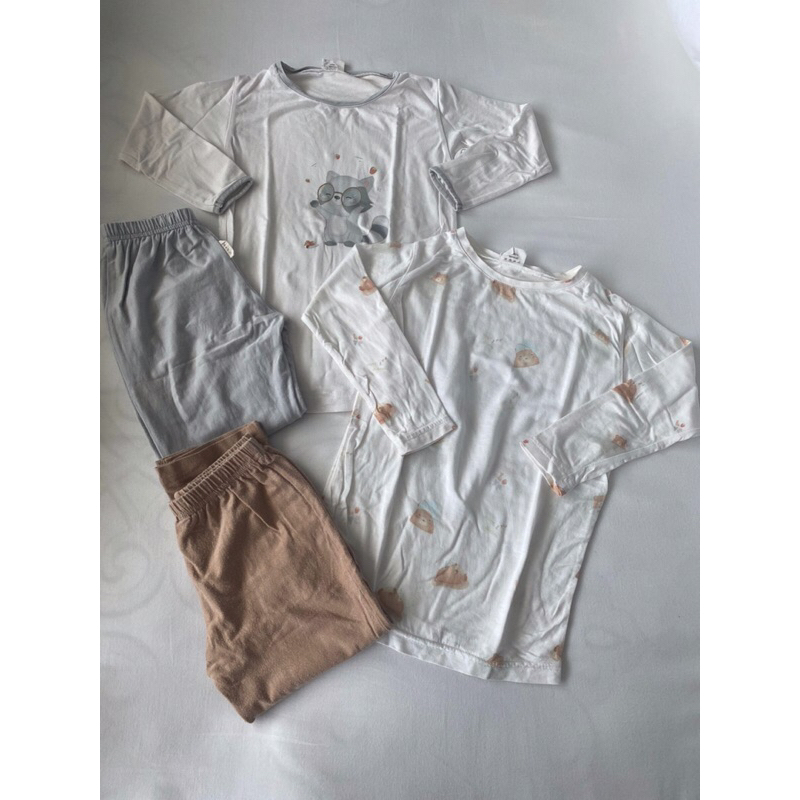 Dijual murah preloved 2pcs Sleepsuit Baju Tidur Piyama Pyjamas Pajamas Baabaasheepz Tencel Baa Baa S