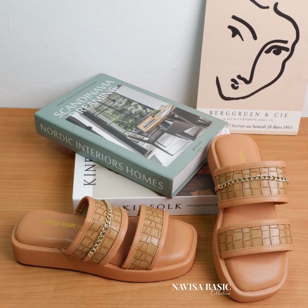 Sandal Wanita Korean Sandal Empuk Sandal Puffy Platform Winod Damelia Bella shoes Delisha Pluvia Grend love