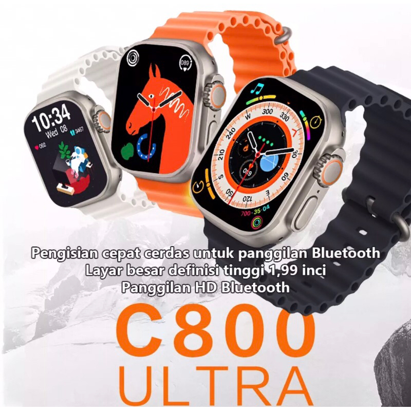Smartwatch C800 Ultra Wireless Charging