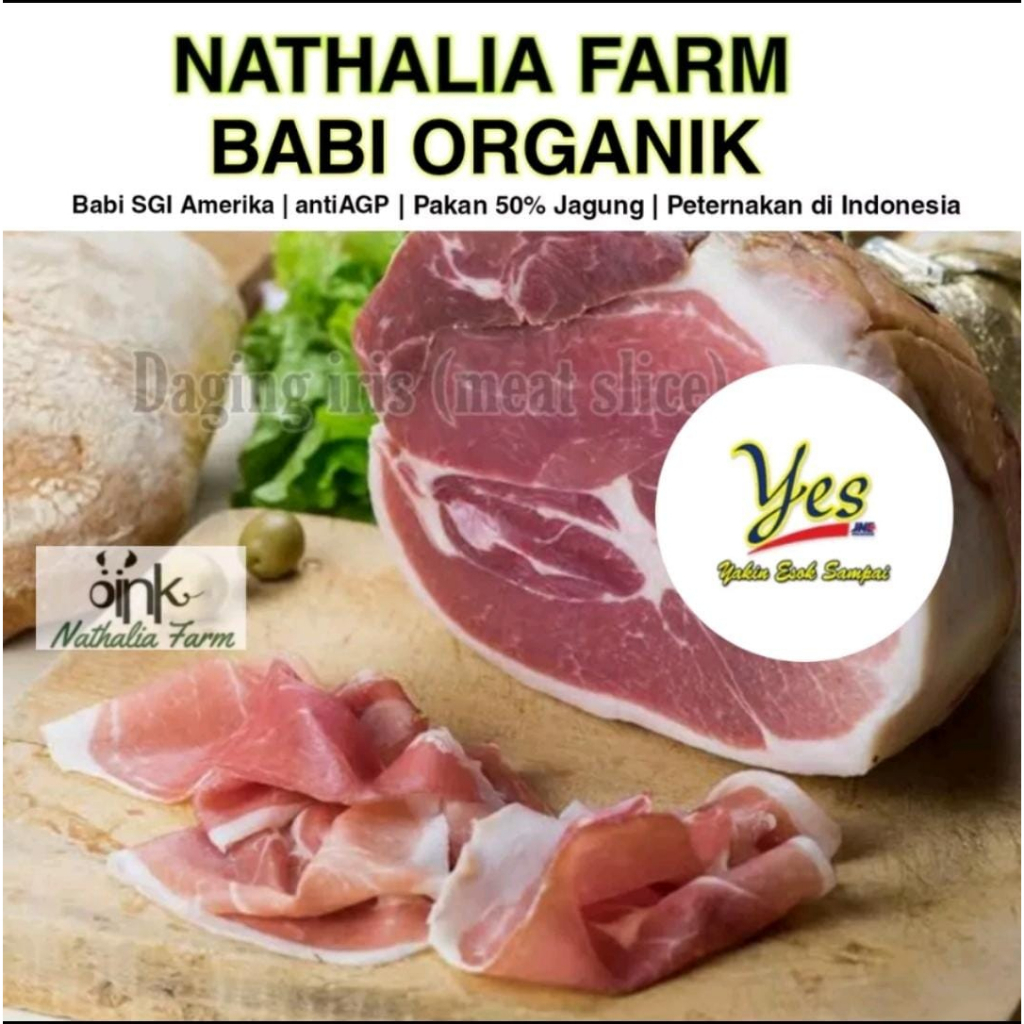 

Babi Organik DAGING IRIS MEAT SLICE 300 Gr daging babi organik nathalia farm organic pork