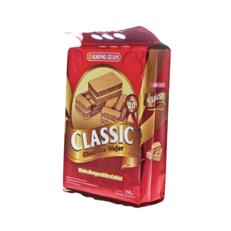 

Khong Guan classic wafer chocolate (isi 20 keping)