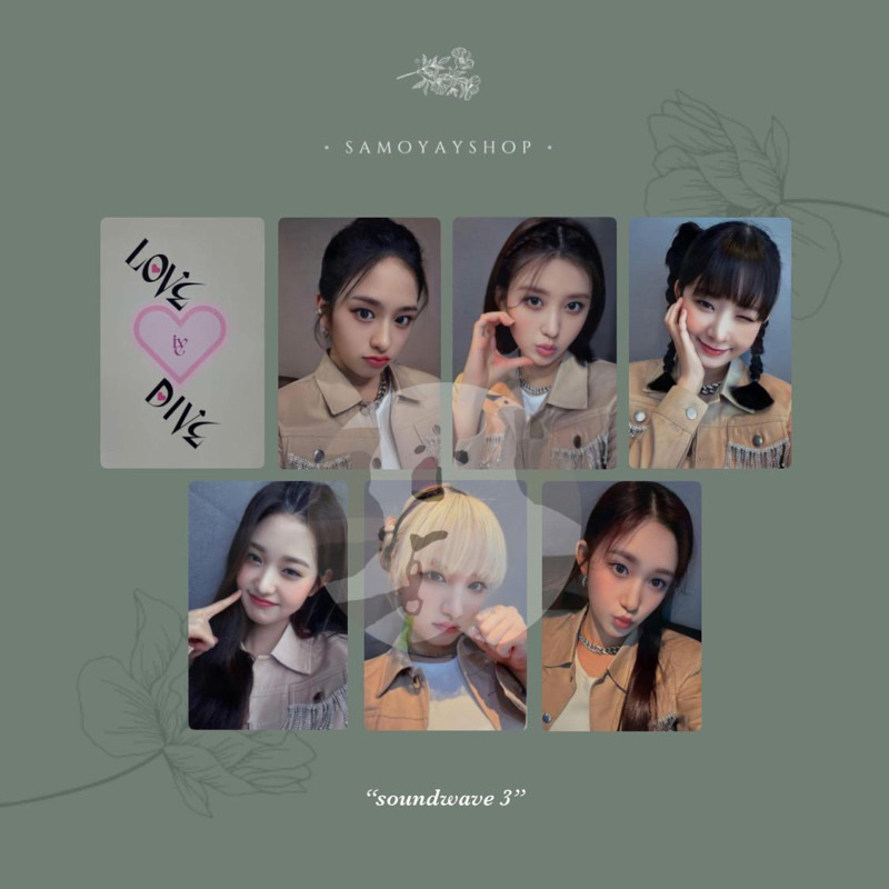 Photocard Ive Love Dive Pre-Order Benefit Pob Soundwave 3 Mymusictaste Mmt Withmuu Music Korea Mukor