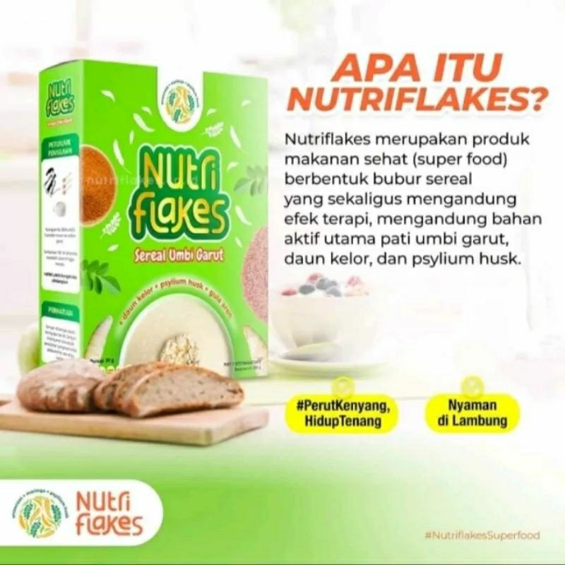 

Nutriflakes Sereal Umbi Garut Solusi Atasi Magh Asam Lambung Kronis