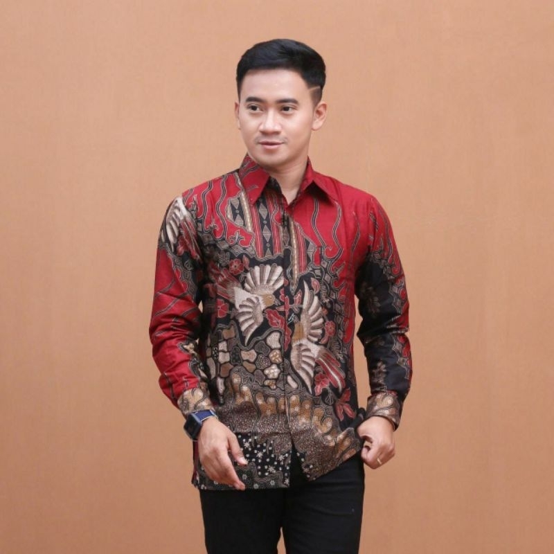 Atasan kemeja batik pria lapis Furing lengan panjang / kemeja batik puring pria lengan panjang