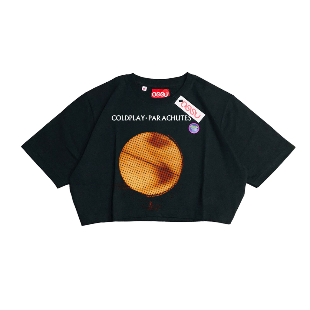 CROPTOP TEE COLDPLAY BAND CROP TSHIRT