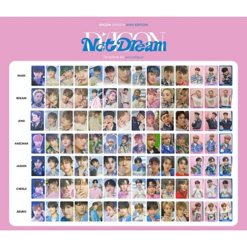 photocard Nct Dream DICON *Haechan, Chenle, & Jisung*