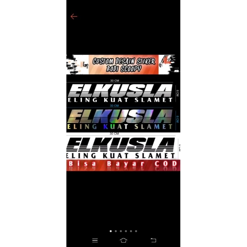 

stiker ELKUSLA stiker kaca mobil, stiker cutting ELKUSLA