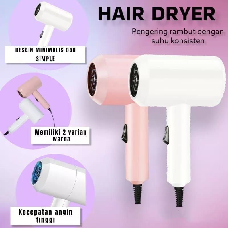 [BISA INSTAN] Gratis ONGKIR HAIRDRYER PORTABLE / HAIRDRYER PROFESSIONAL SALON / PENGERING RAMBUT / HAIRDRYER MINI