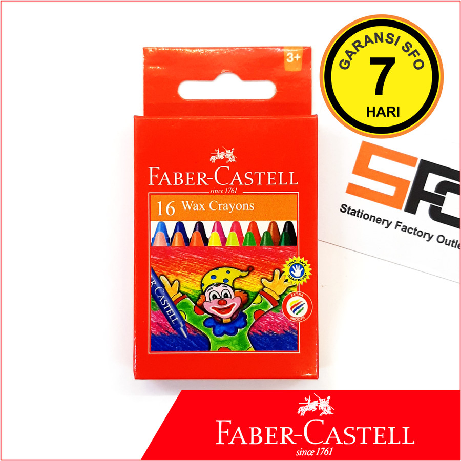 

Crayon Wax Faber Castell Isi 16 - SFO Semarang Official