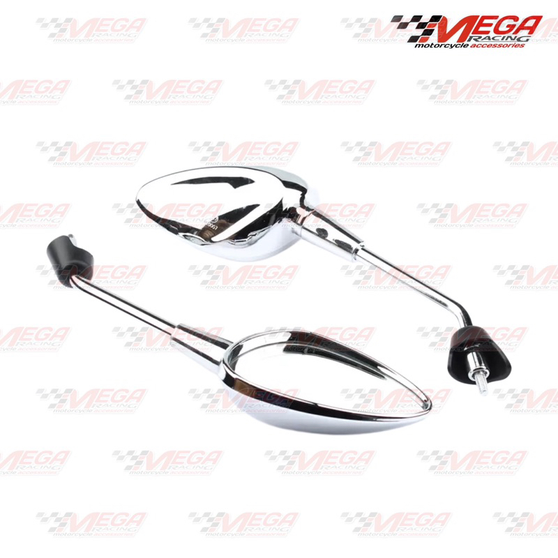 Spion Vespa Sprint Primavera Chrome &amp; Black Kaca Spion Motor Universal Nmax Pcx Aerox Xmax Adv Vario Beat Scoopy Rx King Vixion Genio Vazzio 110 125 150 155 160 Dll