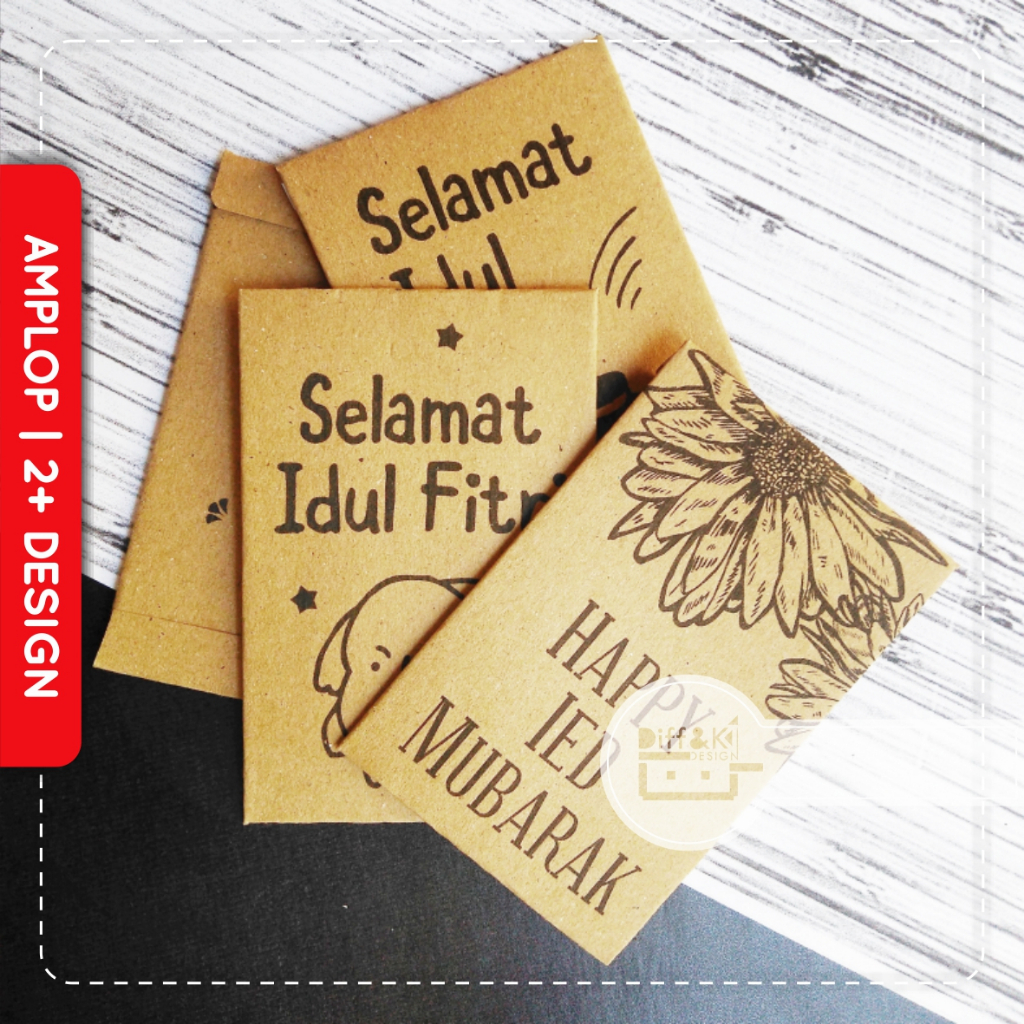 

Amplop Uang Lebaran Eid Mubarak Spesial Kecil Kraft Rustic Vintage Coklat