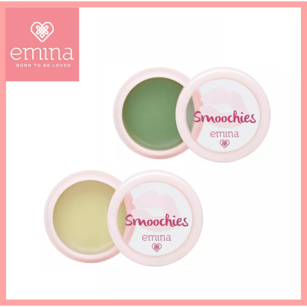 EMINA Smoochies Lip Balm Indonesia / Pelembab Bibir 3.7g / UVA UVB Protection Mengurangi Bibir Kering Pecah Melembabkan / Lemonade Cucumber Juice / Lemon Jus Timun / Moisturizer Moisturizing Melembabkan Menutrisi / Skincare Lips Care / Treatment Perawatan