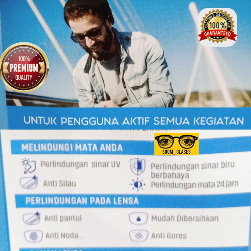 lensa kacamata essilor element indoor & Outdoor protection