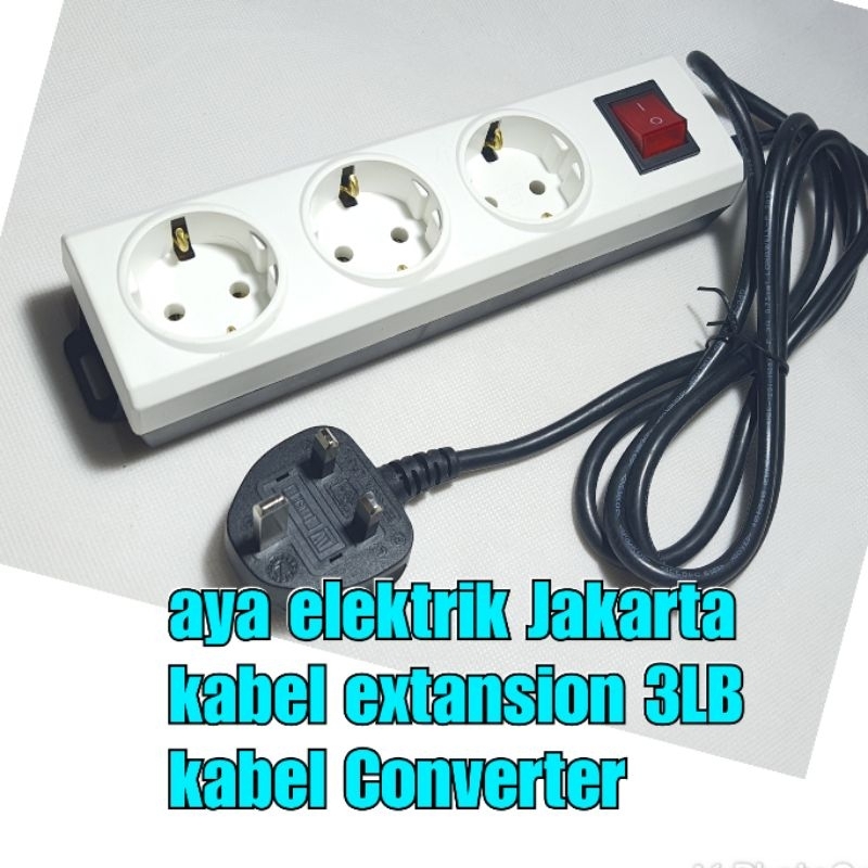 AYABDG COLOKAN KAKI 3 ARAB SAUDI TYPE G - Stop Kontak Kaki 3 Tiga UPS APC Colokan Konverter Converte