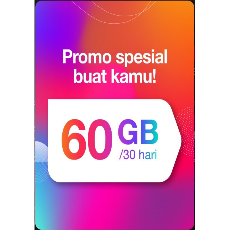 Perdana tri 60gb sudah termasuk kuota 60gb ya kak