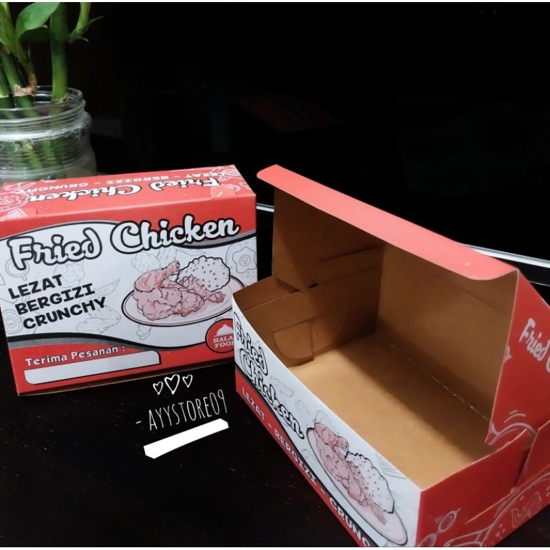 Dus Fried Chicken / Dus Ayam Geprek/ Dus Kotak /Dus Kemasan / Dus FC / Box Fried Chicken