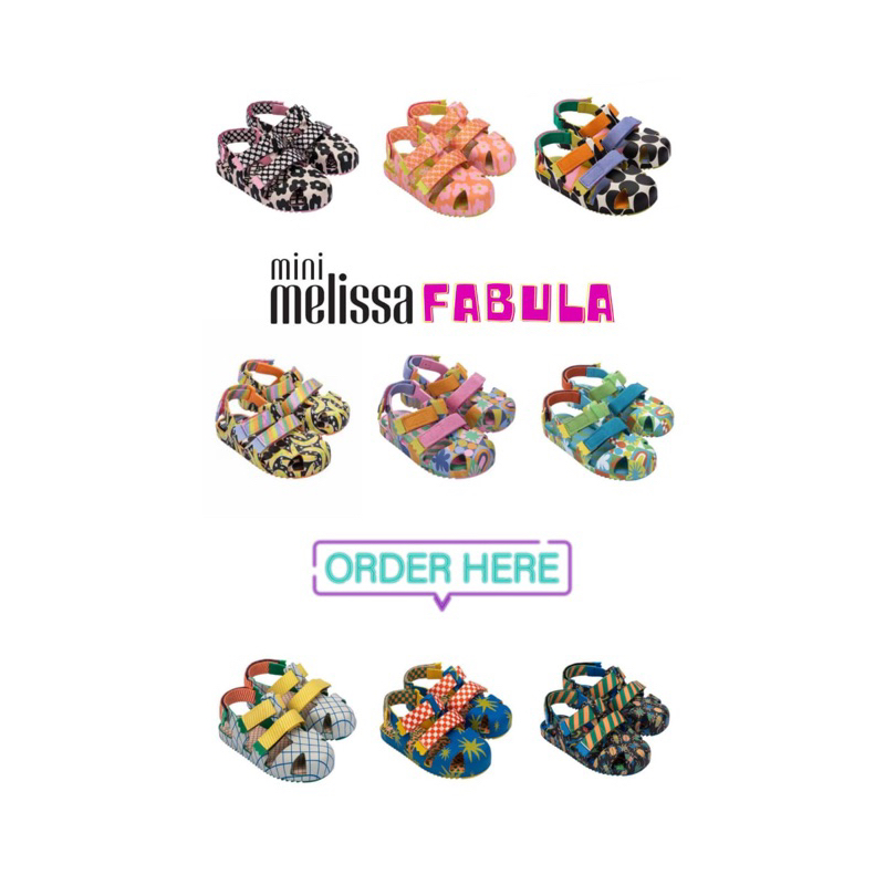Minni Melissa Fabula Sepatu Anak Warna-Warni Ori