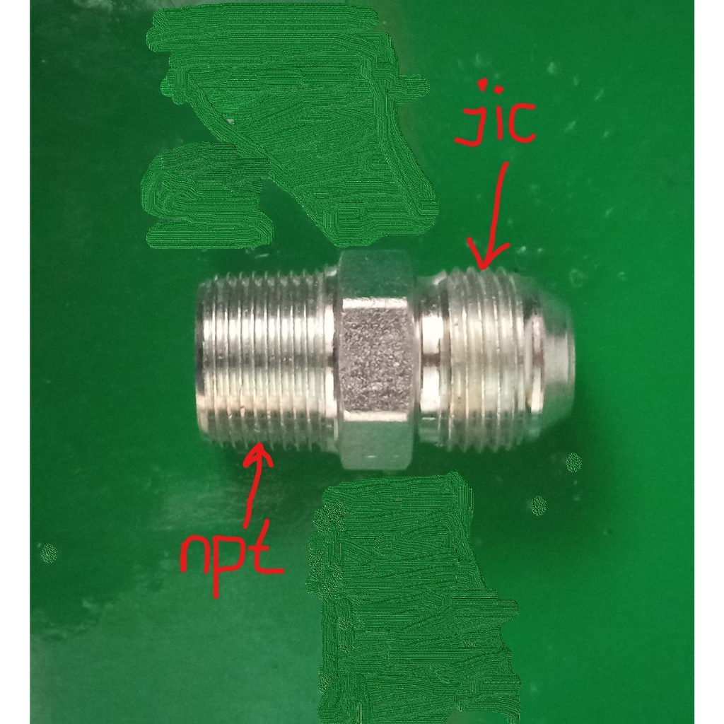 double nipple adaptor 06 npt x 06 jic
