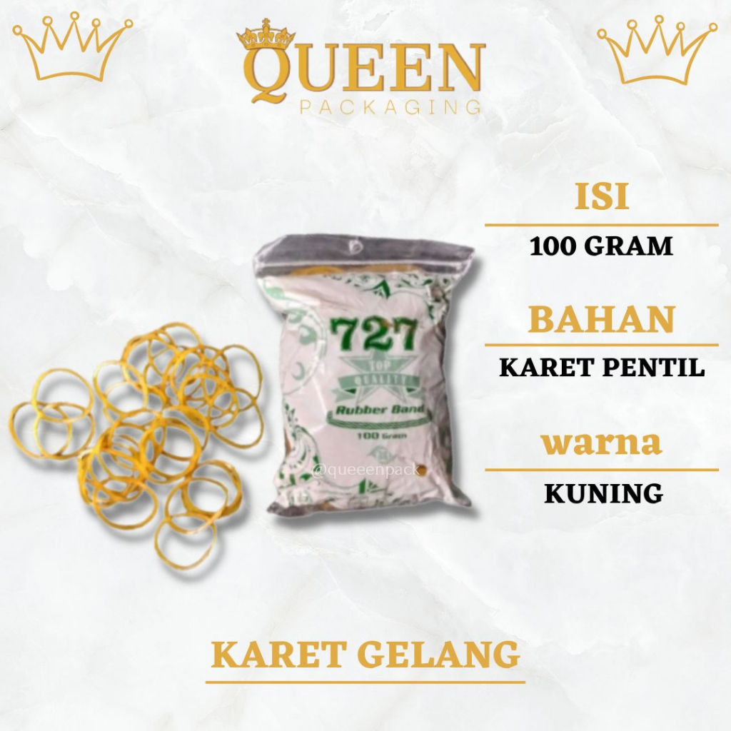 KARET GELANG PENTIL 100 GRAM | KARET GELANG KUNING | KARET PENTIL KECIL | KARET PENTIL MURAH |