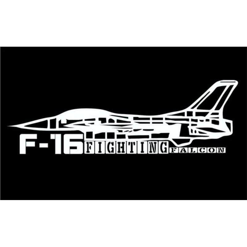 stiker pesawat F16