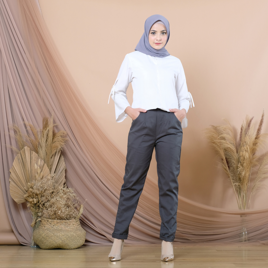 COD - S, M, L, XL, XXL ORIGINAL Celana Panjang Wanita - NETJES Pants SKU COLOR 1 of 2