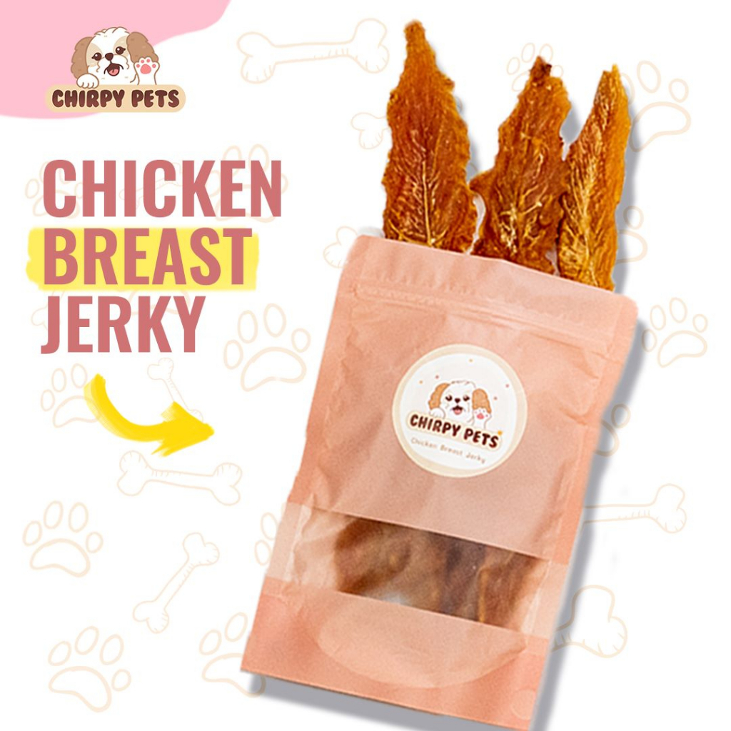 DY Shop - CHIRPY PETS Cemilan Anjing, Original Chicken - Chicken Breast Jerky