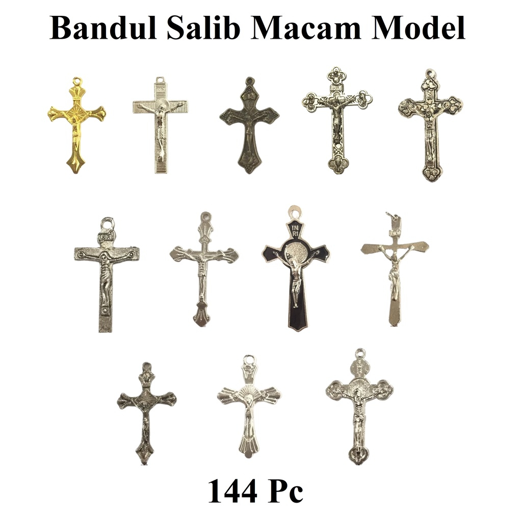 Bahan Bandul Salib Macam-Macam 12 Model Harga/144pc