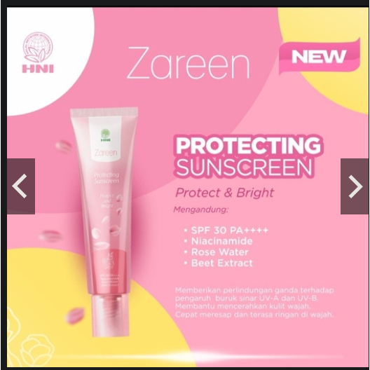 Zareen Skincare - Zareen HNI - HNI Skincare - HNI HPAI - Sunscreen