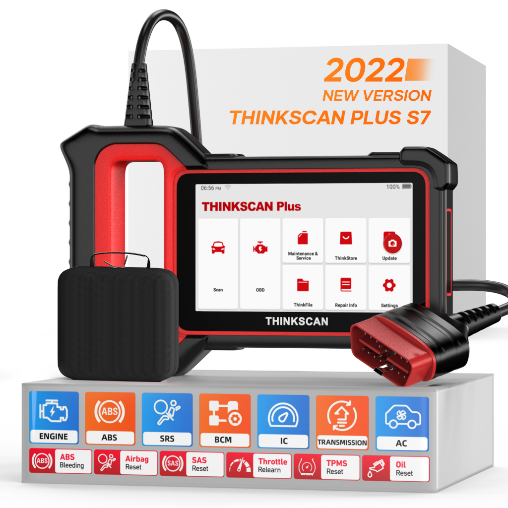 (Ready)THINKCAR Thinkscan Plus S7 Mobil Scanner Obd2 Alat Scanner Mobil JOBD/OBDII/EOBD Obd2 Scanner Car Scanner Odb2 Car Diagnostic Tool Obd Car Diagnostic Scanner Automotive Scanner PK Launch Scanner Ancel Fxowell Autel