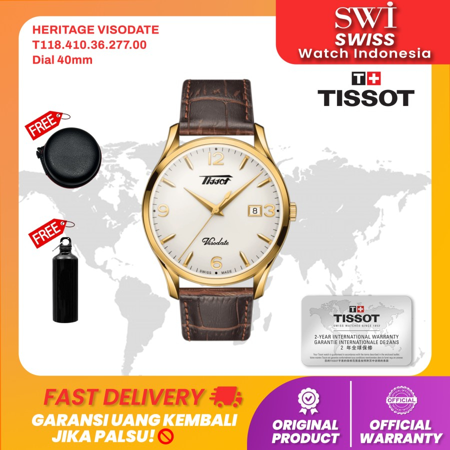 Jam Tangan Pria Tissot T118.410.36.277.00 Heritage Visodate