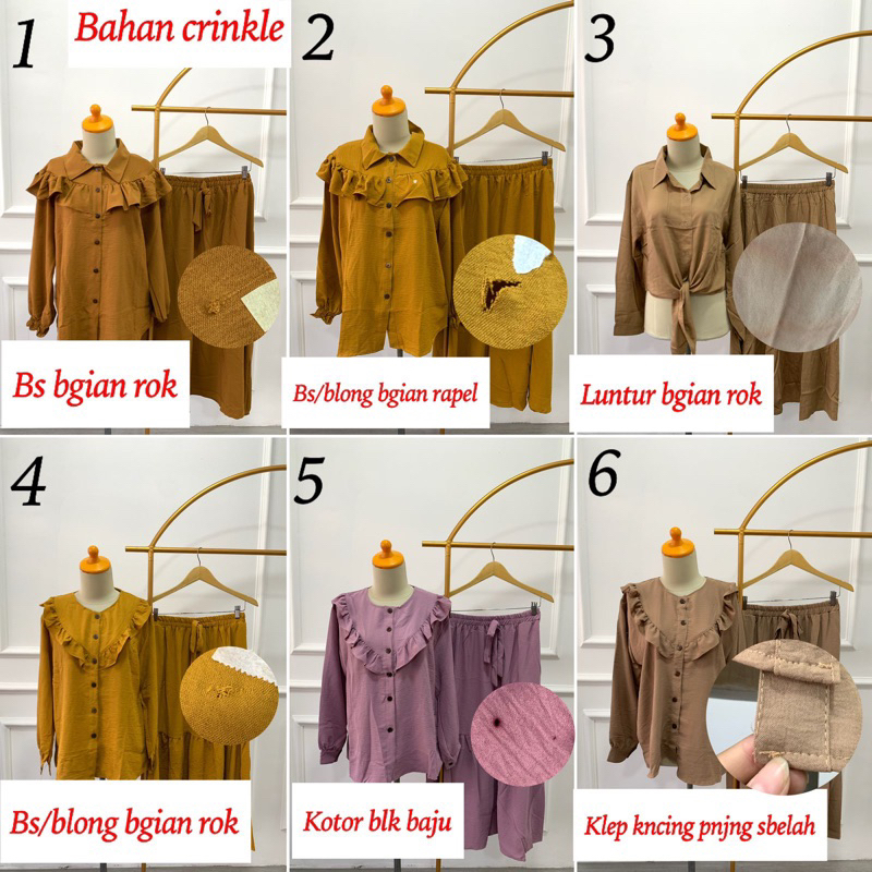 RIJEK KHUSUS SETELAN ROK CRINKLE