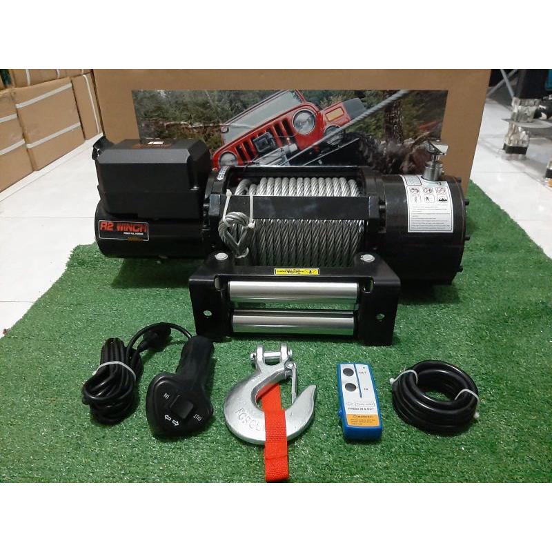 WINCH BLACK R2 20000 lbs TALI SELING BAJA KPASITAS 10 TON.ORIGINAL TER BARU