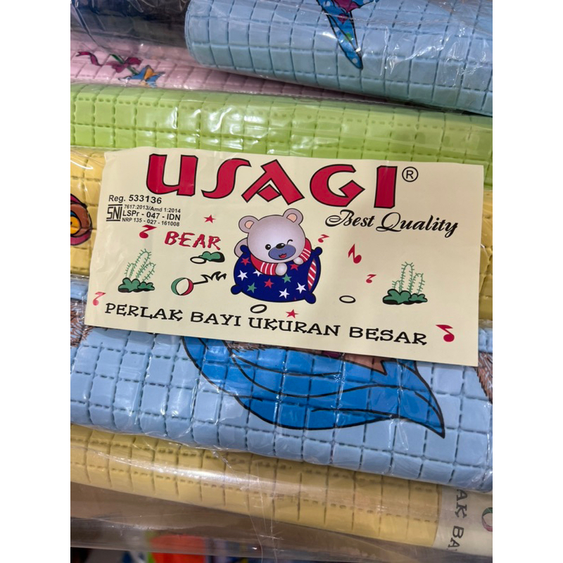 (1pcs) perlak ompol bayi baby newborn USAGI warna gambar